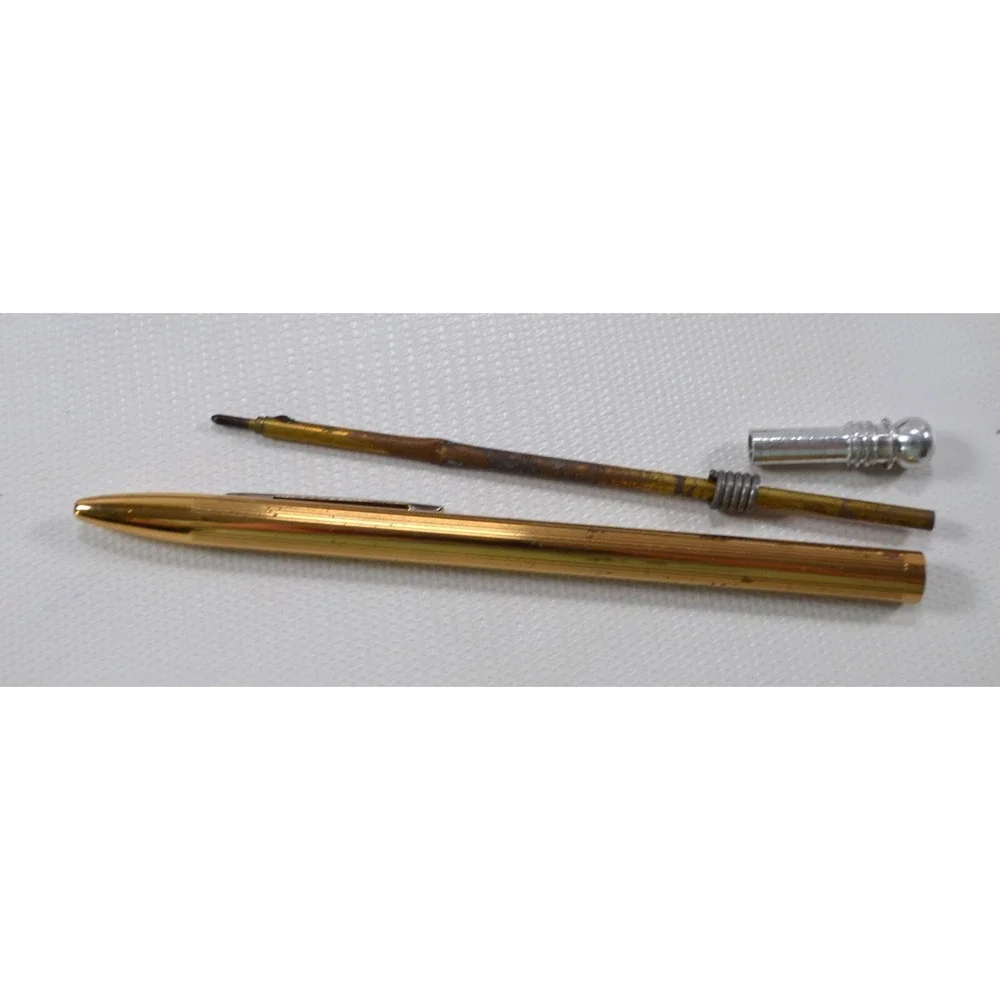 Vintage‎ Tilt-a-matic Gold Tone Metal Mechanical Pen Set in Plastic Case
